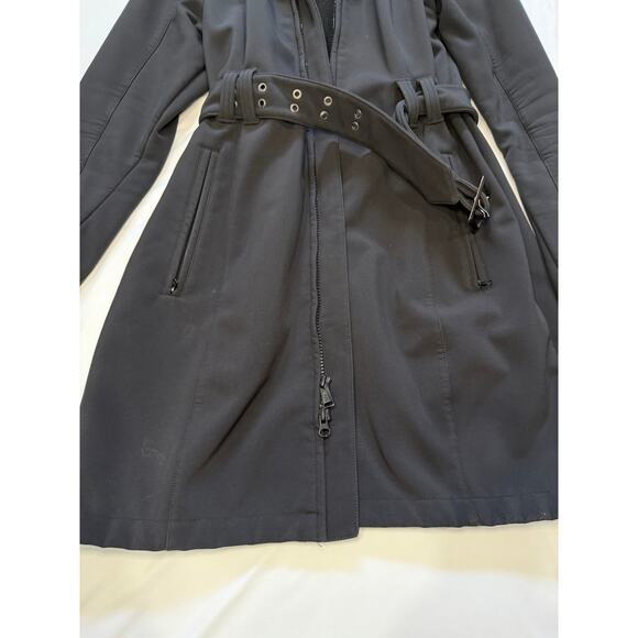 The North Face Women’s Black Belted Trench Coat | Hooded | Water Resistant Small - Picture 7 of 12